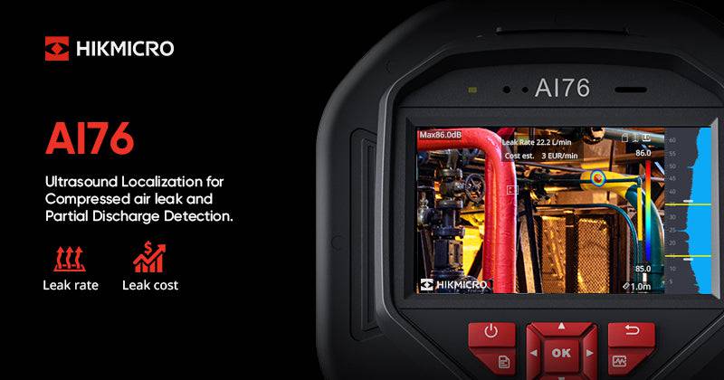 HIKMICRO AI76 Akustikkamera / Schallkamera /Leckortung, 136 rauscharme MEMS-Mikrofone - VolTech GmbH