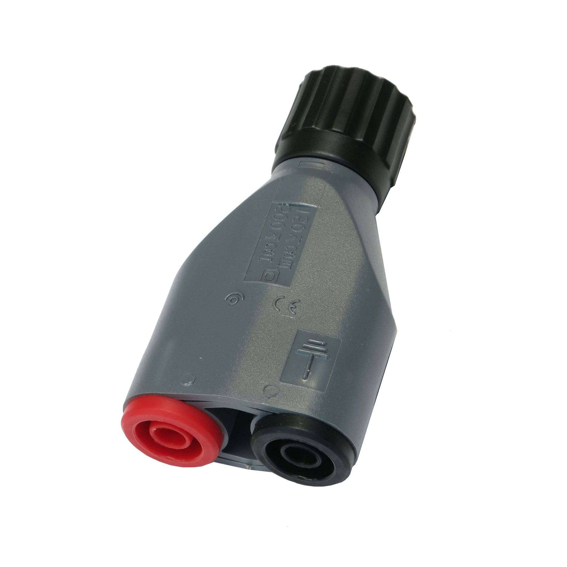 Isolierter BNC Adapter, Stecker / zwei Ø4mm Sicherheitsbuchsen - VolTech GmbH