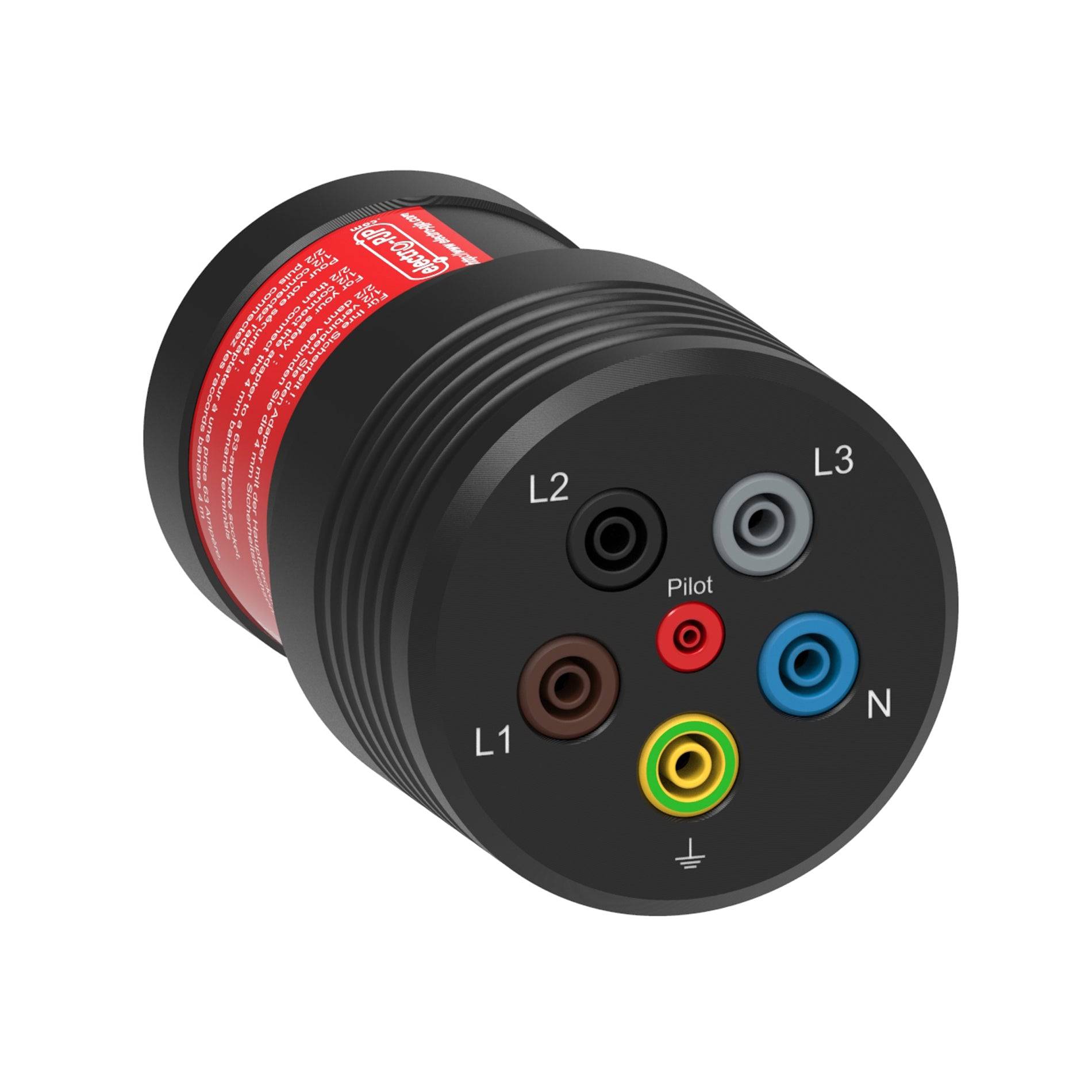 Drehstromadapter 63A-6h  / mit fünf 4mm Sicherheitsbuchsen - VolTech GmbH