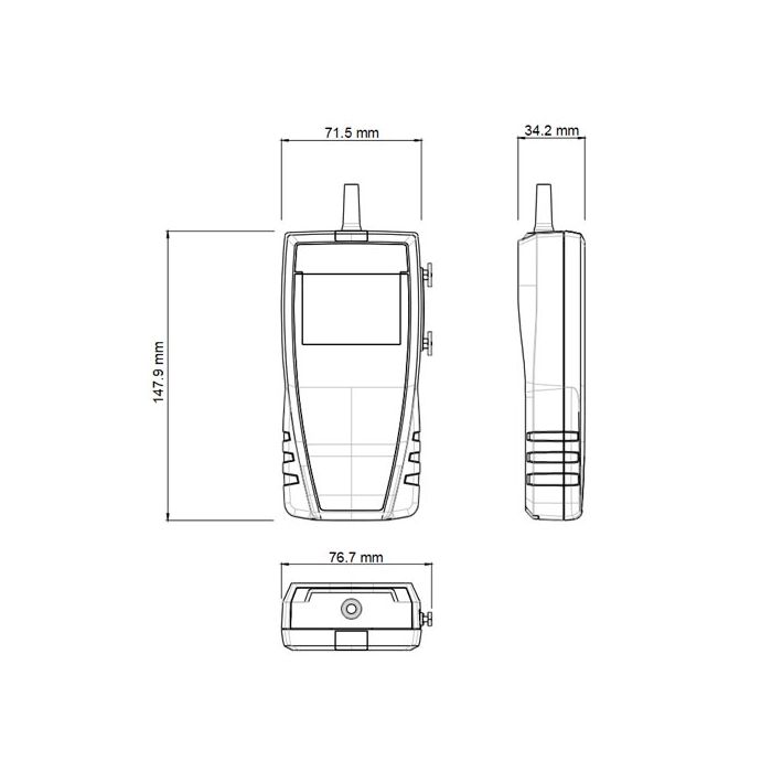 KIMO Flügelradanemometer mit abgesetzter Sonde Ø 14 mm | LV 111 - VolTech GmbH