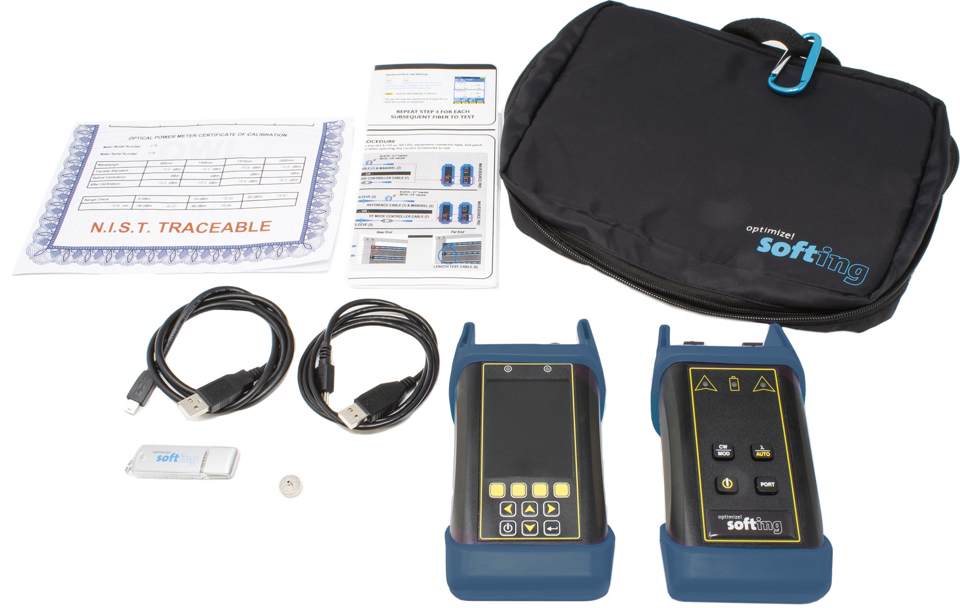 Softing FiberXpert 700  Quad Dämpfungs-Mess-Kit für Multimode & Singlemode - VolTech GmbH