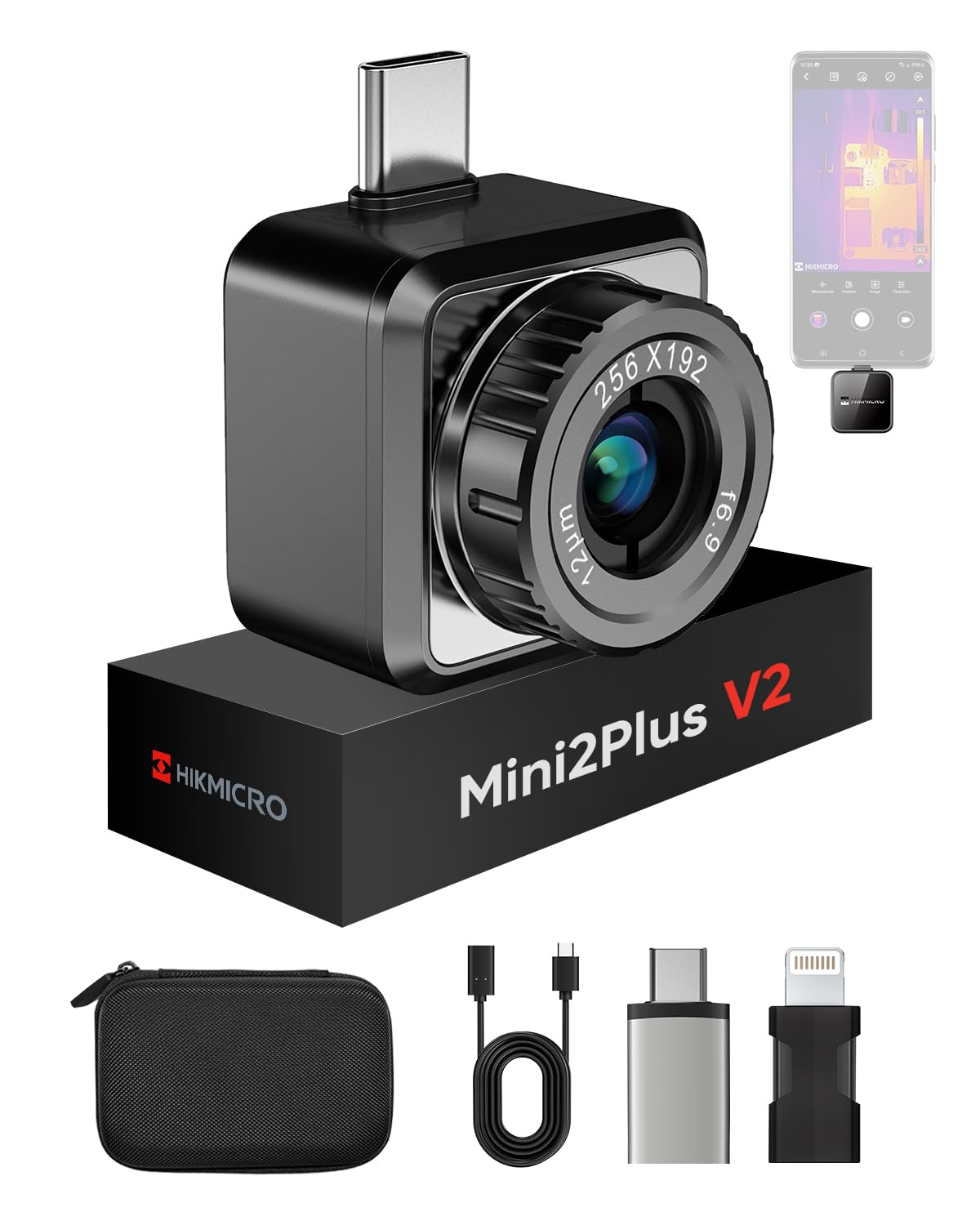 HIKMICRO Mini2PlusV2 Wärmebildkamera mit manuellem Fokus, 256x192, 25Hz (Android/iOS) - VolTech GmbH