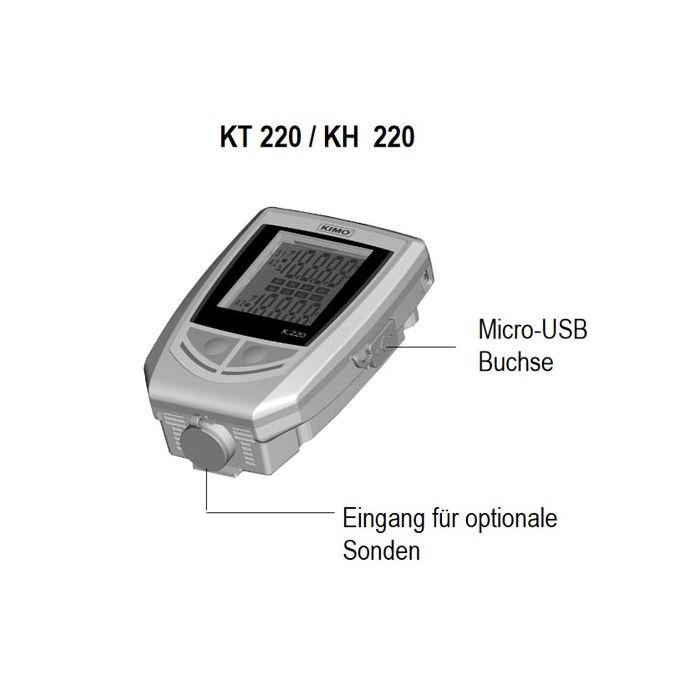 KIMO Temperatur-Datenlogger mit 1 externen Eingang | KT 220-O - VolTech GmbH