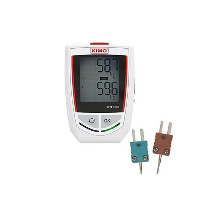 KIMO Temperatur-Datenlogger für 2 Thermoelemente | KTT 220 - VolTech GmbH
