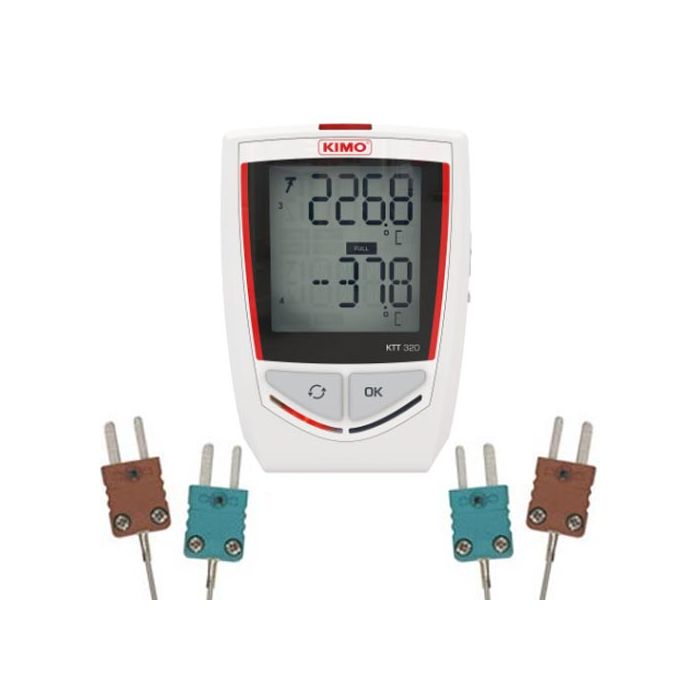 KIMO Temperatur-Datenlogger für 4 Thermoelemente | KTT 320 - VolTech GmbH