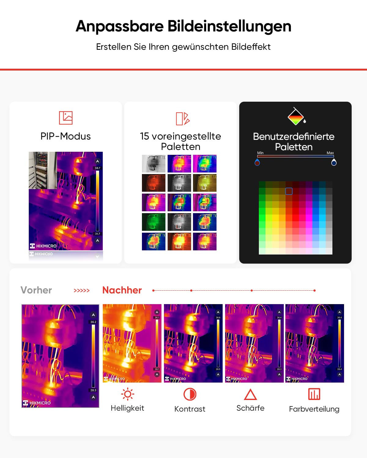 HIKMICRO Mini2PlusV2 Wärmebildkamera mit manuellem Fokus, 256x192, 25Hz (Android/iOS) - VolTech GmbH