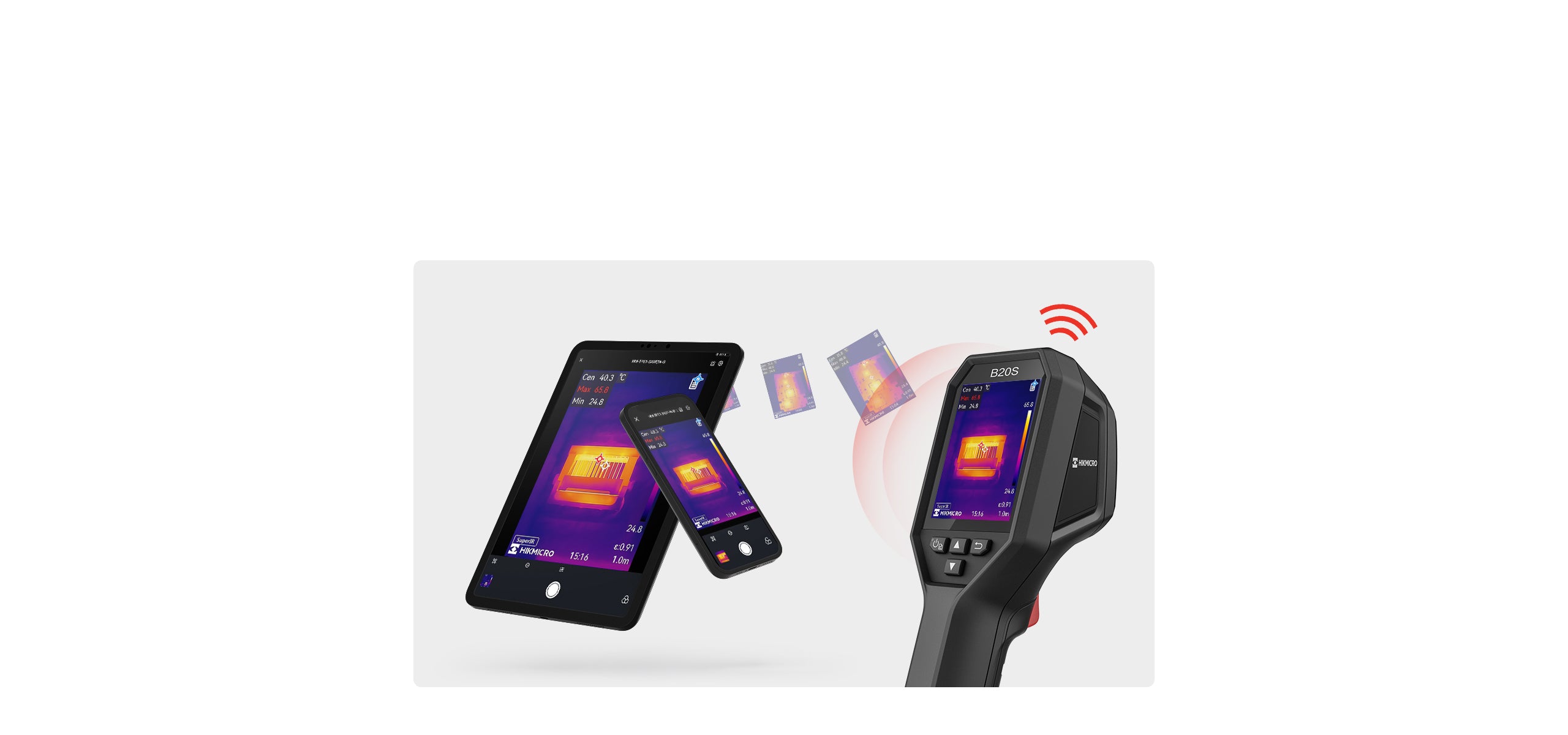 HIKMICRO B20S Wärmebildkamera mit Wi-Fi, 256 x 192, -20 ... 550°C, NETD<40mk - VolTech GmbH