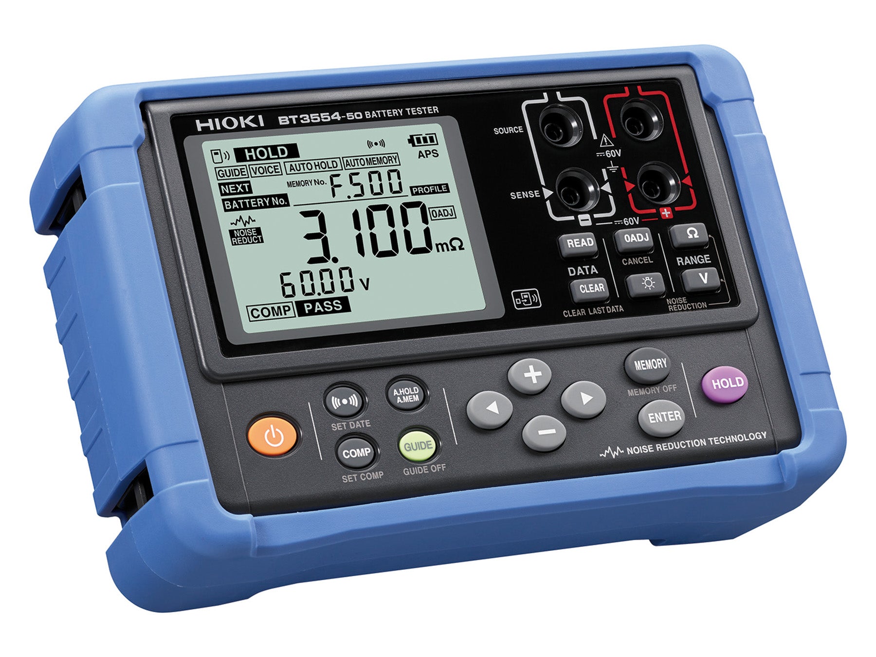 Hioki - BT3554-50 - Tragbarer Batterietester, DC-Spannung und AC-Widerstand - VolTech GmbH