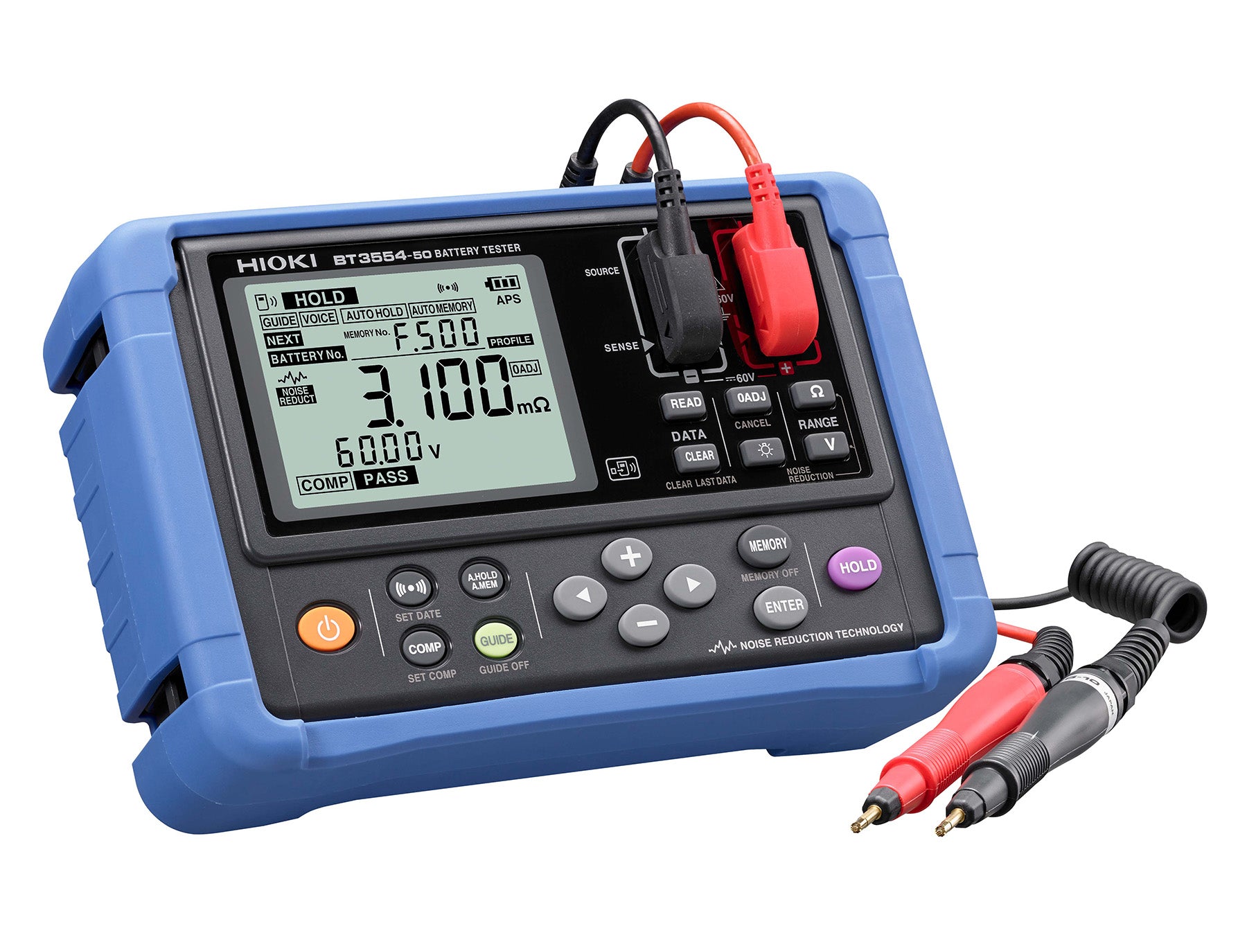 Hioki - BT3554-52 - Tragbarer Batterietester, L2020 Prüfkabel mit abgewinkelter Spitze - VolTech GmbH