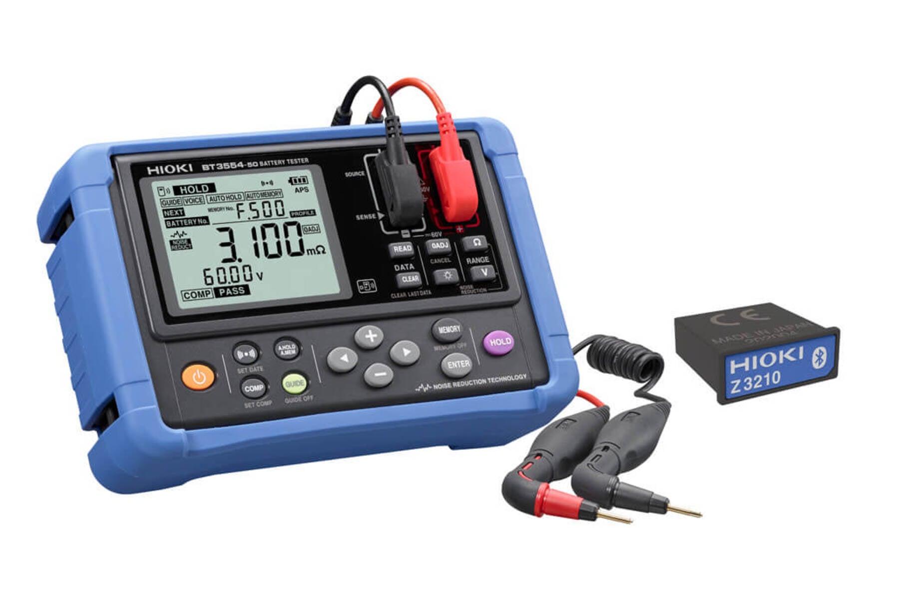 Hioki - BT3554-92 - Tragbarer Batterietester, L2020 Prüfkabel und Z3210 - VolTech GmbH