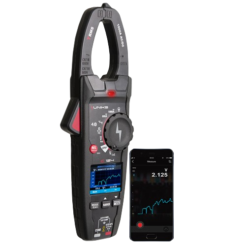 Uniks C124 TRMS Stromzange 1000A AC/DC, CAT IV 600 V mit Datalogger - VolTech GmbH