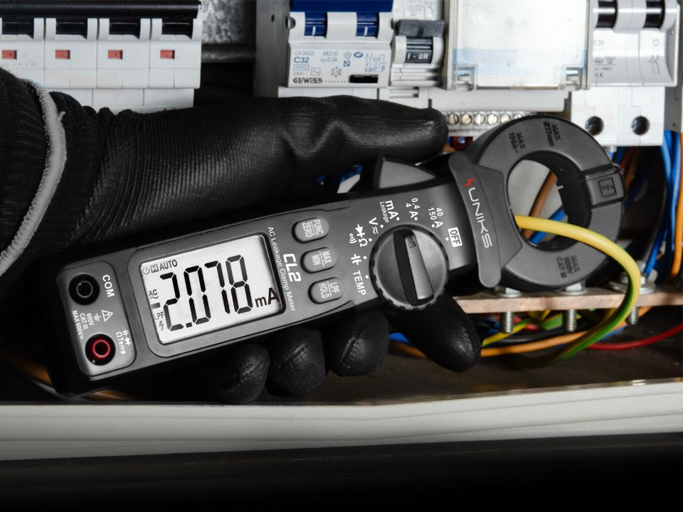 Uniks CL2 Leckstromzange bis 150 A TRMS – AC/DC-Spannung bis 600 V TRMS - VolTech GmbH