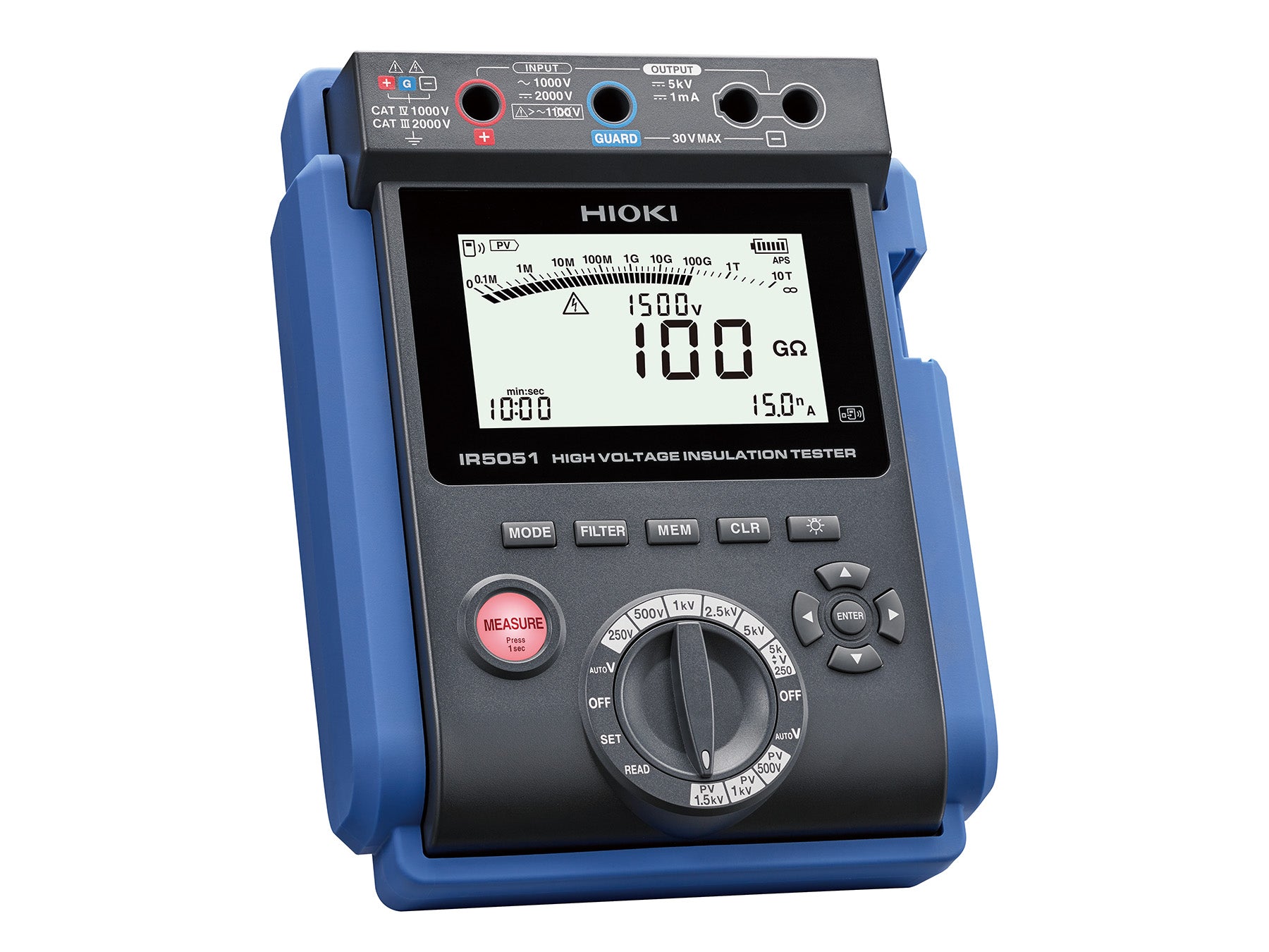 Hioki - IR5051 - Hochspannungs-Isolationstester - PV Messung bis 2000 V DC - VolTech GmbH