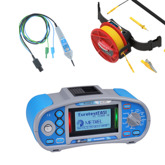 Metrel MI 3100 BSE mit Tipcommander und PJP Wheel-e 1 Ohm - VolTech GmbH