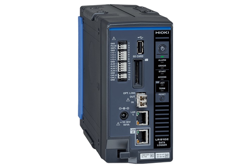 Hioki - LR8102 - Modularer Mehrkanal-Datenlogger für Systemintegration, opt. Sync, UDP, CAN - VolTech GmbH