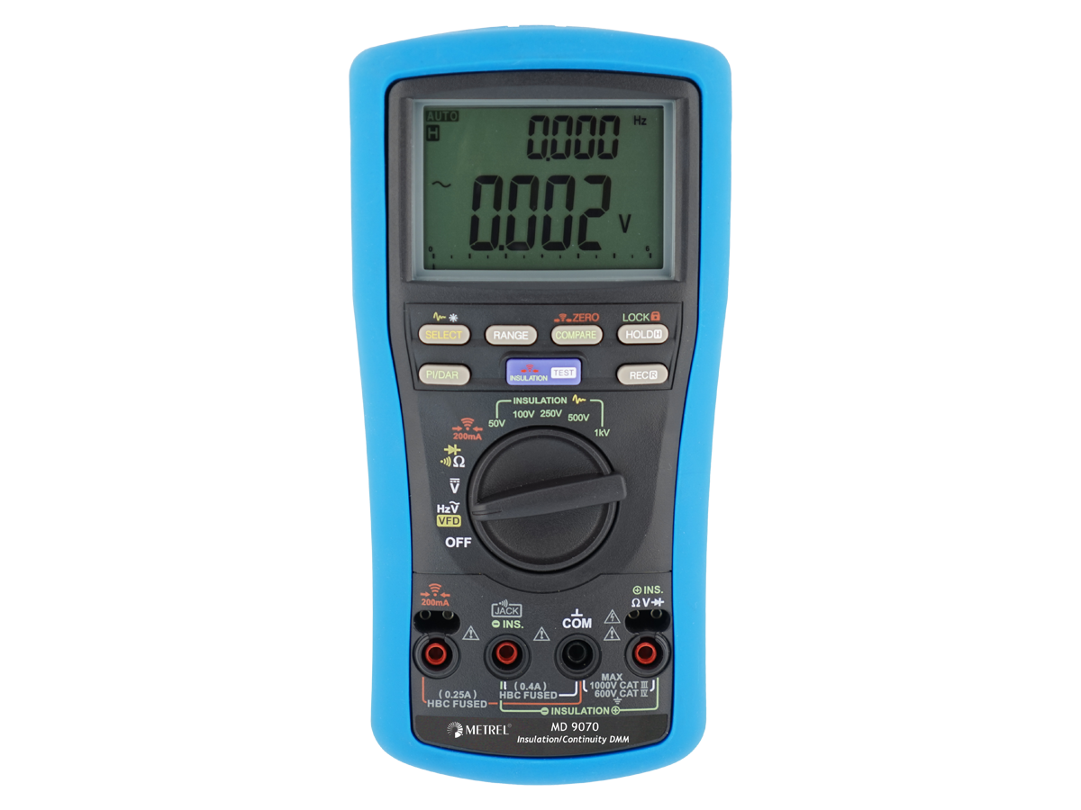 Metrel MD 9070 Digital Multimeter für Isolations- / Durchgangsprüfung CAT IV 600 V - VolTech GmbH