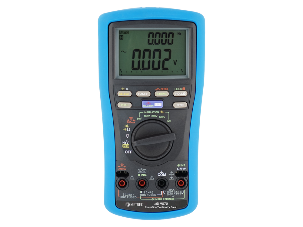 Metrel MD 9070 Digital Multimeter für Isolations- / Durchgangsprüfung CAT IV 600 V - VolTech GmbH
