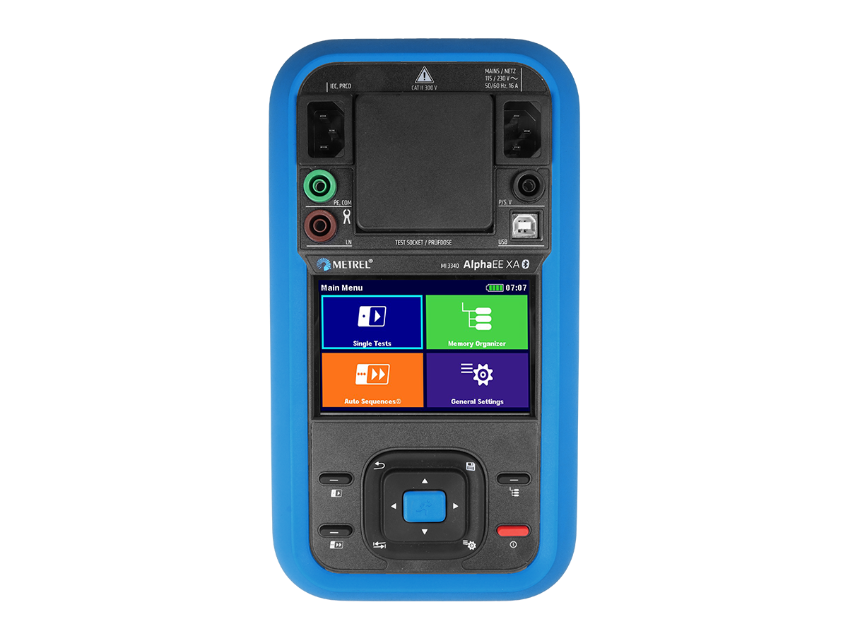 Metrel MI 3340 Gerätetester AlphaEE XA / SNG 482638, RCD-Prüfung - VolTech GmbH