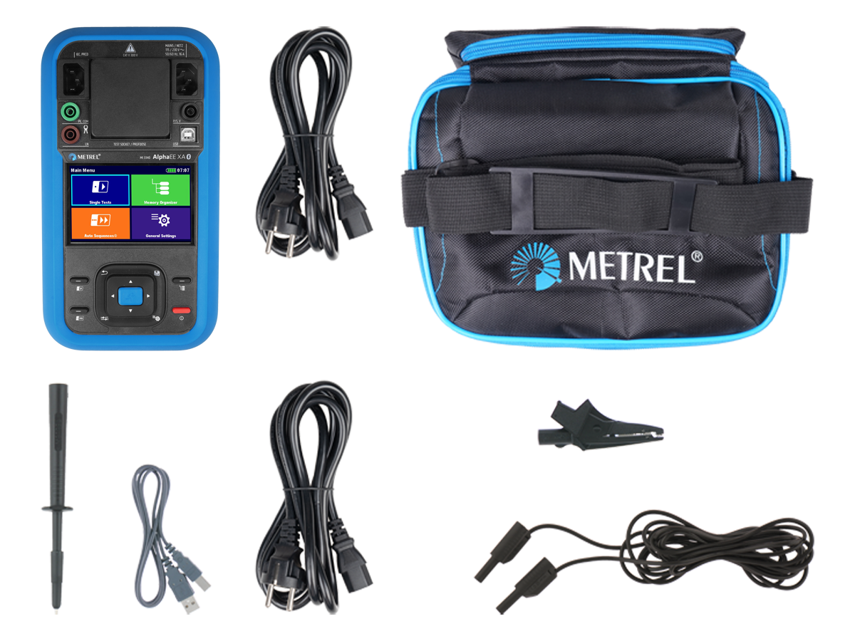 Metrel MI 3340 Gerätetester AlphaEE XA / SNG 482638, RCD-Prüfung - VolTech GmbH