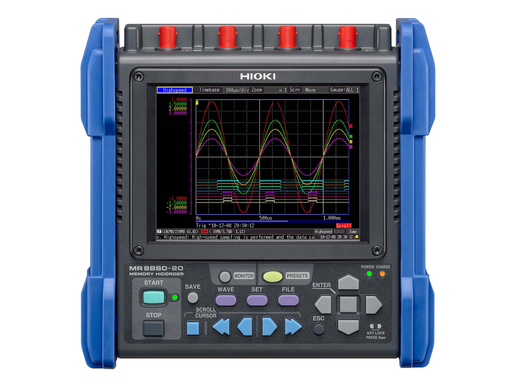 Hioki - MR8880 - Tragbarer Datenrekorder, 4 Kanäle - VolTech GmbH