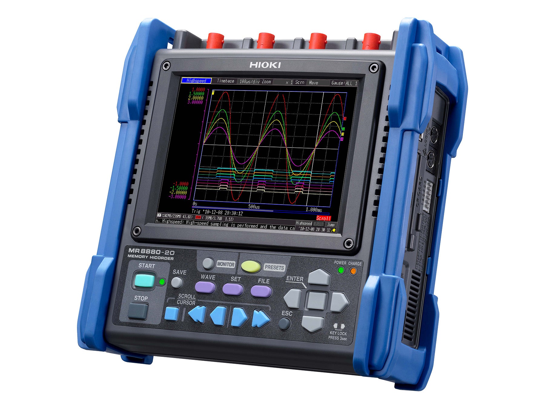 Hioki - MR8880 - Tragbarer Datenrekorder, 4 Kanäle - VolTech GmbH