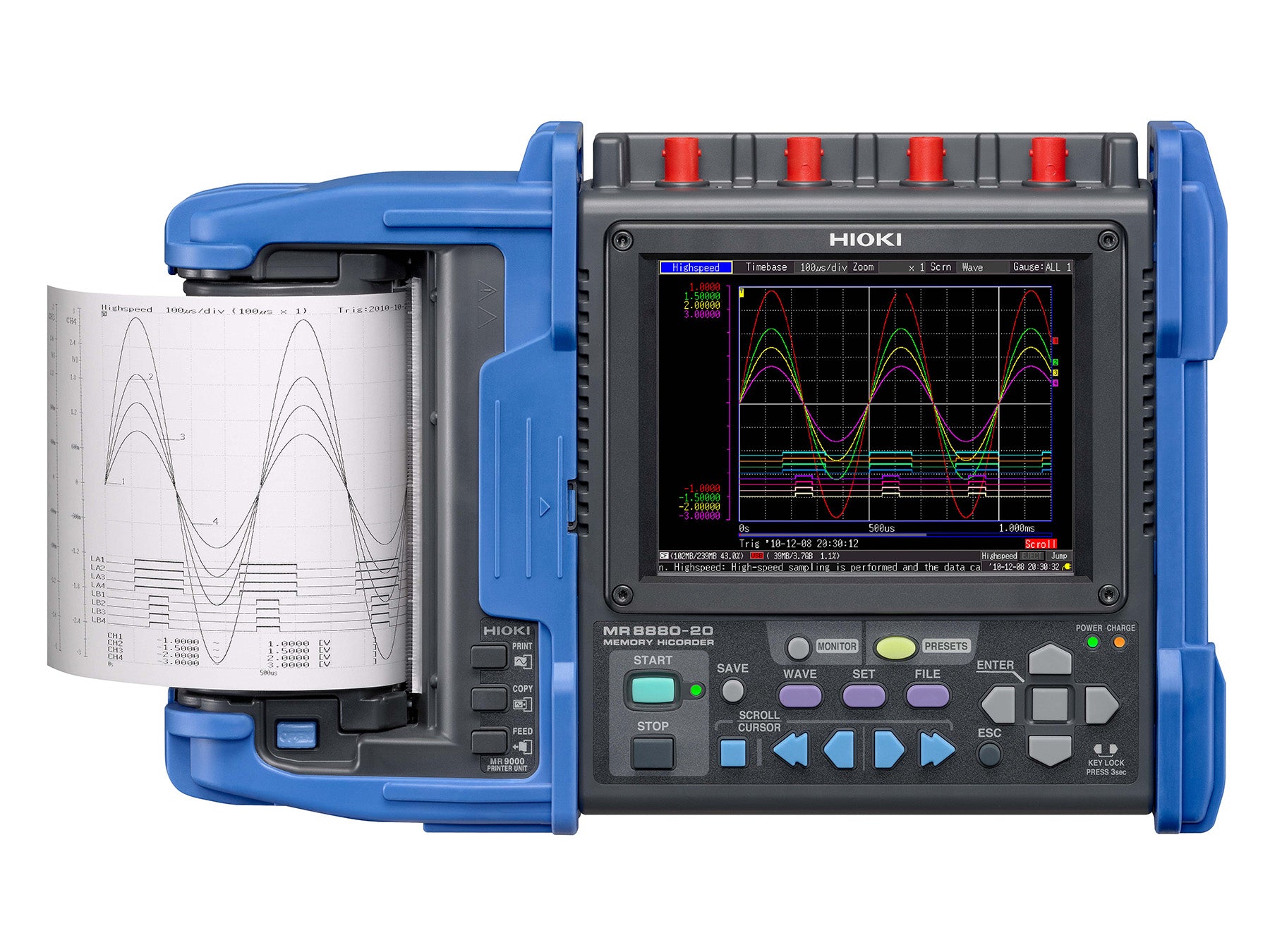 Hioki - MR8880 - Tragbarer Datenrekorder, 4 Kanäle - VolTech GmbH