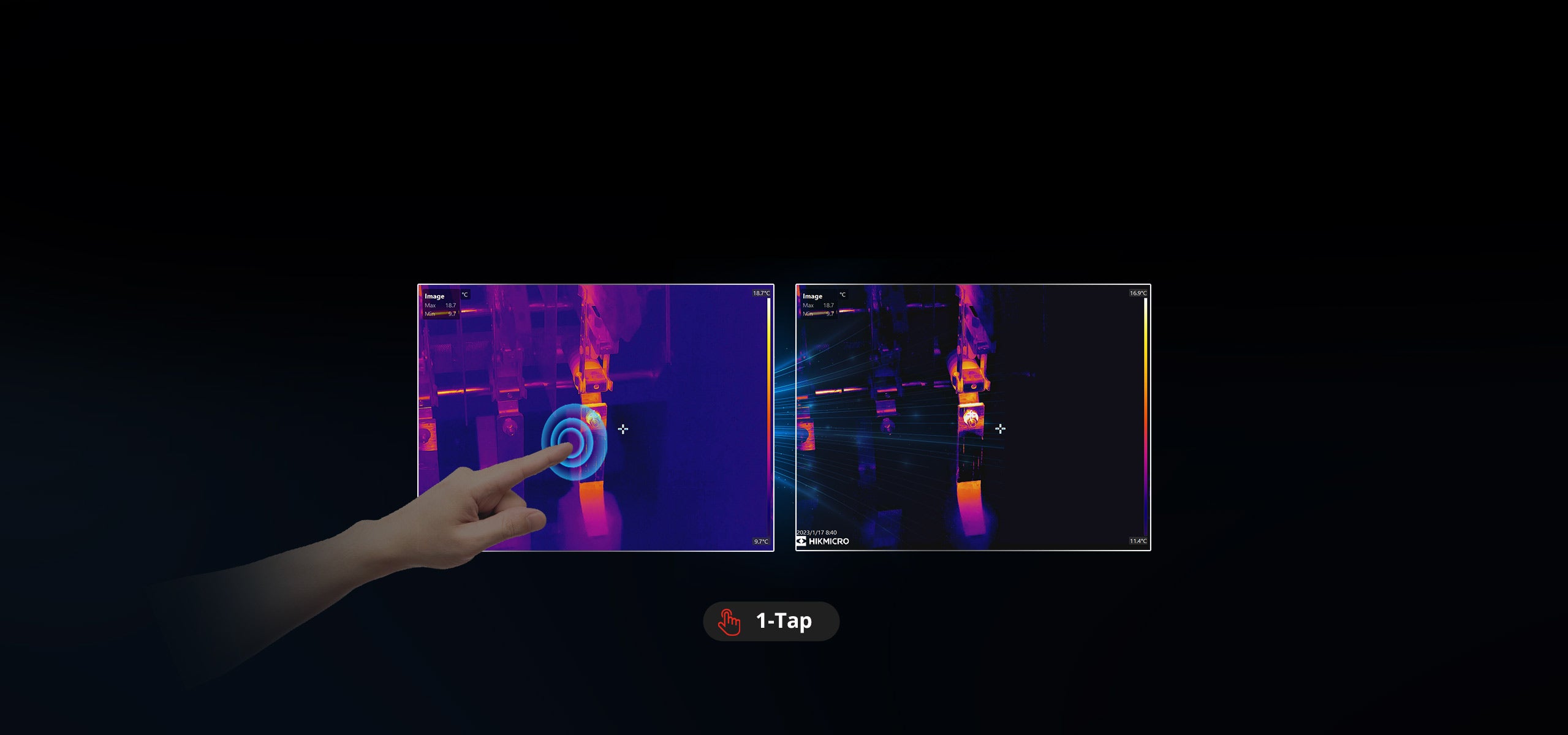 HIKMICRO SP120H L25 High-End Wärmebildkamera Hochtemperatur 1280 x 1024, 25°Optik - VolTech GmbH