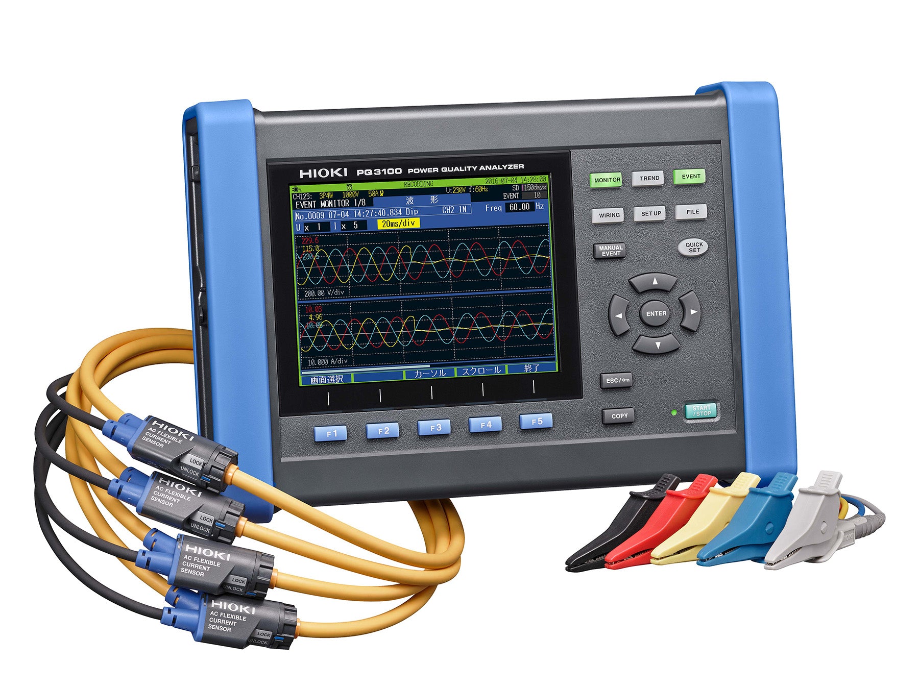 Hioki - PQ3100-94 - Netzqualitätsmessgerät mit 4 flexiblen Stromwandlern - VolTech GmbH