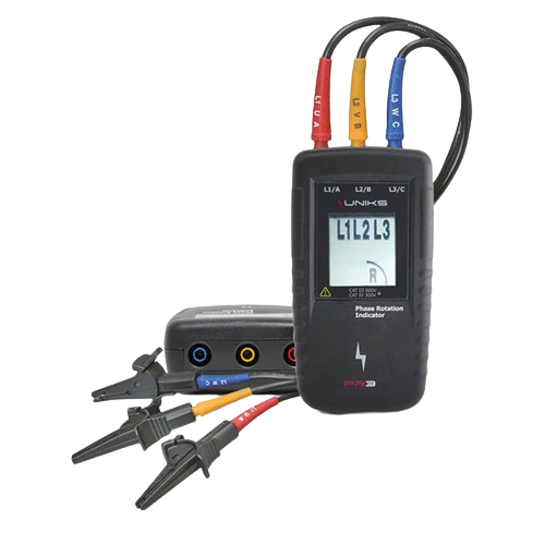 UNIKS PR3 Drehfeld-Richtungsprüfer / Phasen-Drehrichtungsanzeiger - CAT III 600V - VolTech GmbH