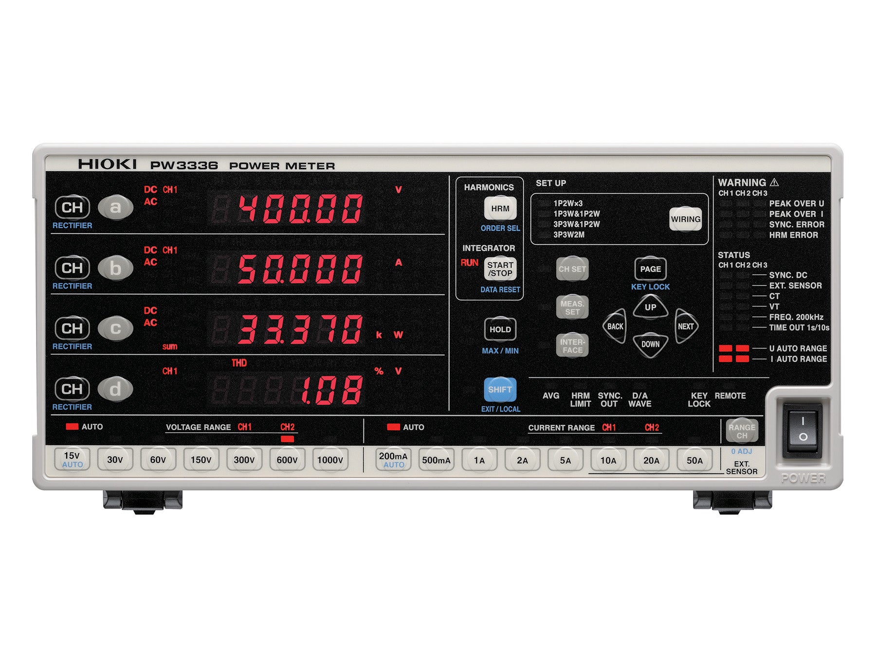 Hioki - PW3336 - AC/DC Leistungsmessgerät - VolTech GmbH