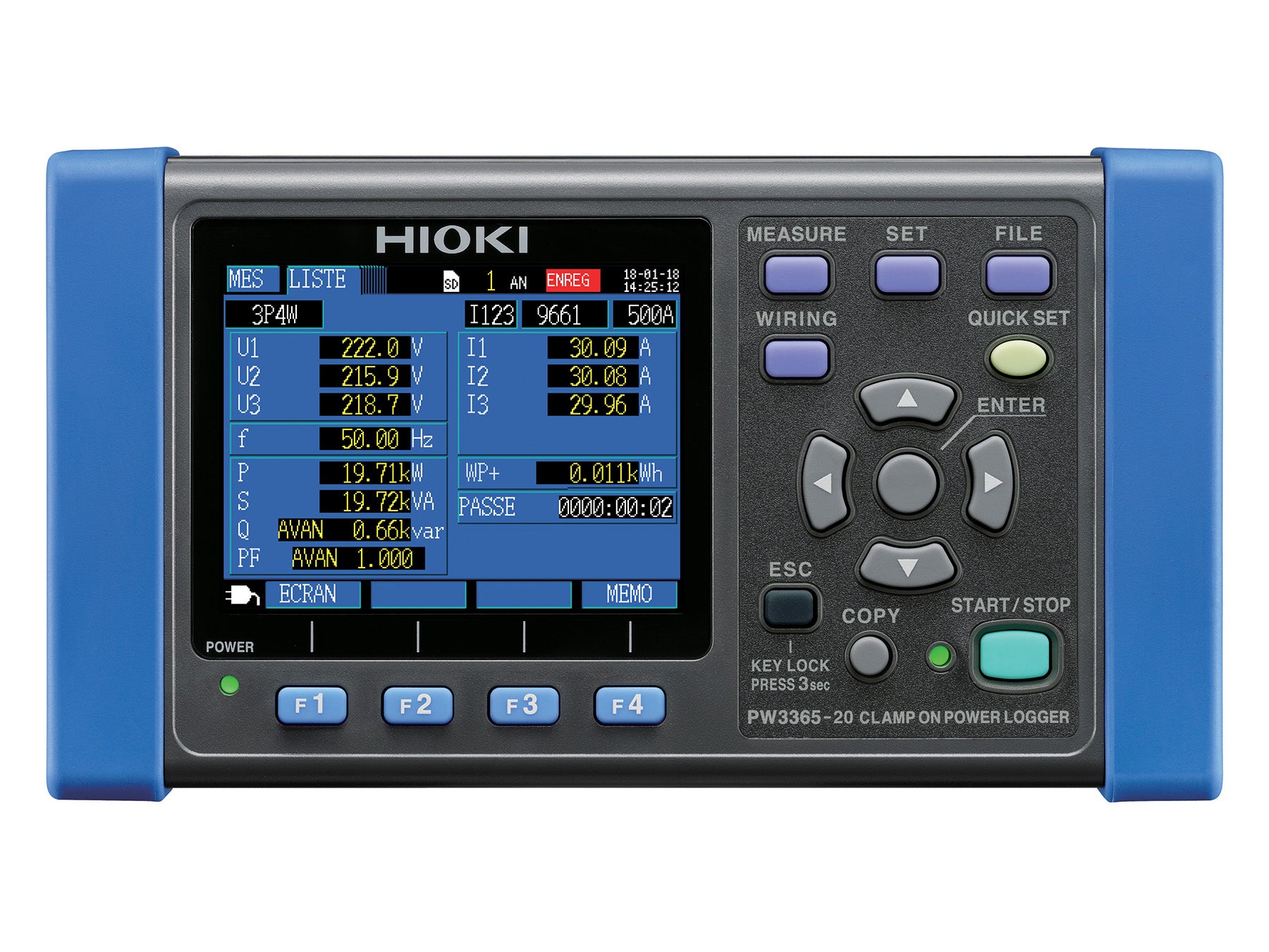 Hioki - PW3365-20 - Energielogger mit vier kontaktlosen Spannungssensoren - VolTech GmbH