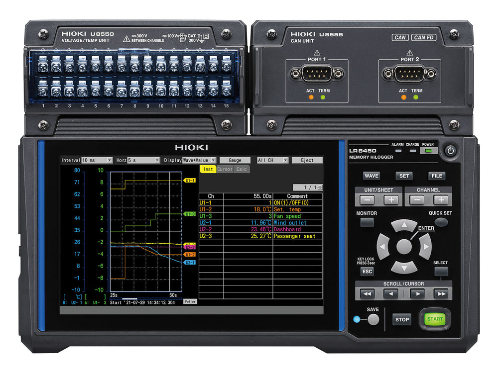 Hioki - U8555 - Loggermodul für CAN/CAN FD Input und Output - VolTech GmbH