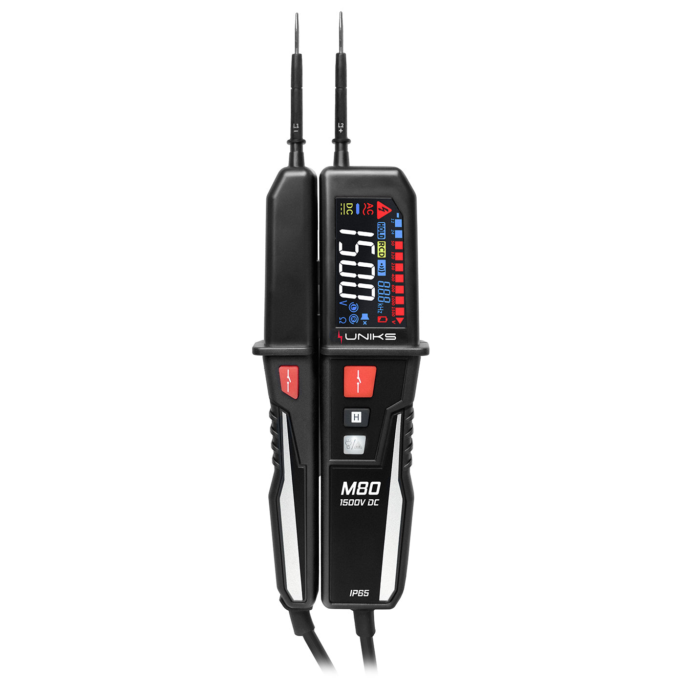Uniks M80 RCD Zweipoliger Spannungsprüfer nach EN 61243-3 /CAT IV 600V – CAT III 1000V - VolTech GmbH
