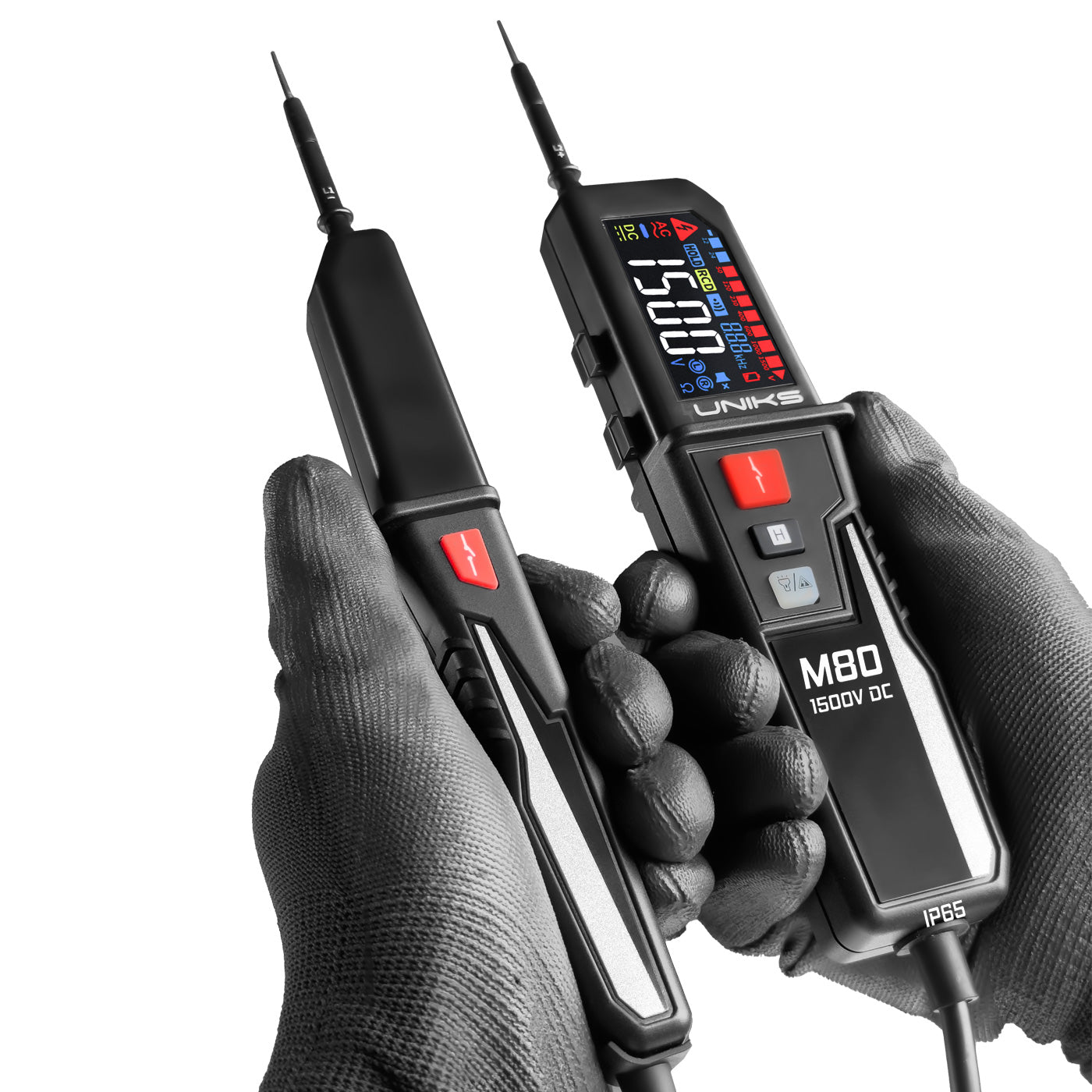 Uniks M80 RCD Zweipoliger Spannungsprüfer nach EN 61243-3 /CAT IV 600V – CAT III 1000V - VolTech GmbH