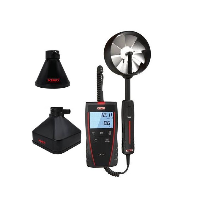 KIMO Flügelradanemometer mit abgesetzter Sonde Ø 100 mm | LV 110 - VolTech GmbH
