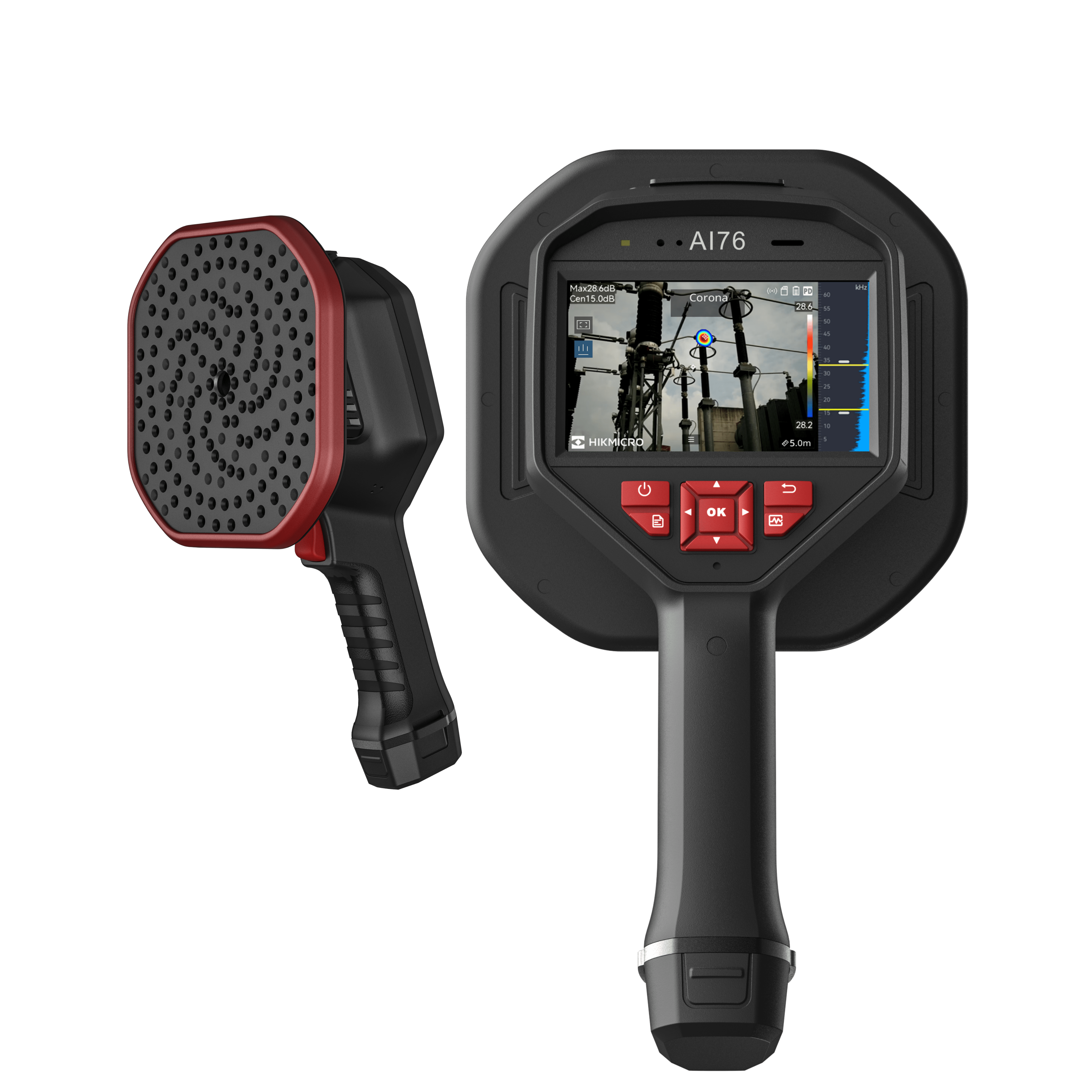 HIKMICRO AI76 Akustikkamera / Schallkamera /Leckortung, 136 rauscharme MEMS-Mikrofone - VolTech GmbH
