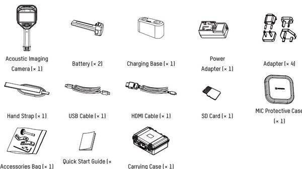 HIKMICRO AI56 Industrielle akustische Bildgebungskamera / Ultraschall-Leckdetektor - VolTech GmbH