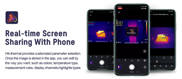 HIKMICRO G31 Wärmebildkamera -20°C - 650°C, 384x288 px, SuperIR 768×576 px, MIF, WiFi, 50Hz - VolTech GmbH