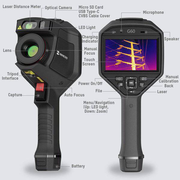 HIKMICRO G40 Wärmebildkamera 480x360 Pixel, 50Hz, 35 mK (NETD), -20°C - 650°C - VolTech GmbH