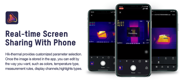 HIKMICRO G61 Wärmebildkamera -20°C - 650°C, 640x480 Px, SuperIR 1280x960 Px, MIF, WiFi, 50Hz, GPS - VolTech GmbH