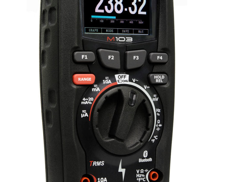 Uniks M103 Ultraresistentes TRMS Multimeter, IEC-EN 61010-1 CAT IV 600V, CAT III 1000V, mit DATALOGGER-Funktion - VolTech GmbH