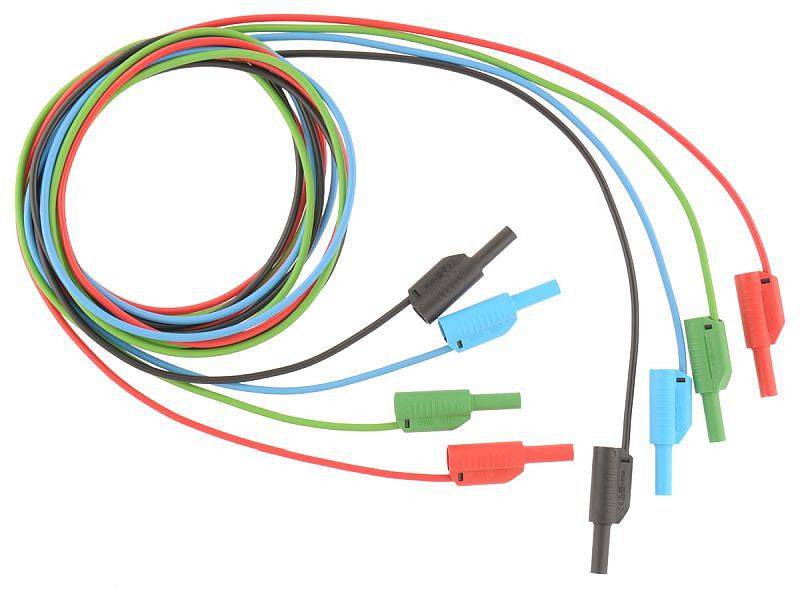 Metrel S 2009 Satz Prüfleitungen (blau, rot, grün, schwarz), 2 m, 4 Stück - VolTech GmbH