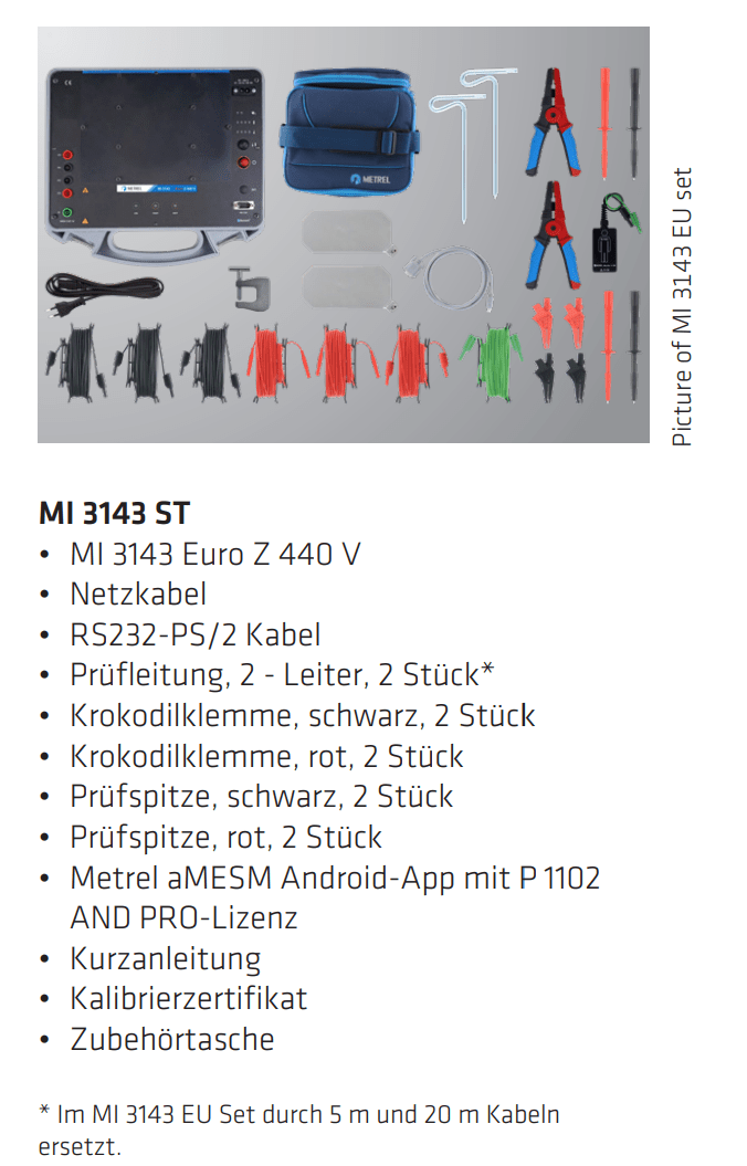 Metrel MI 3143 Euro Z 440 V Impedanztester - CH Version - VolTech GmbH