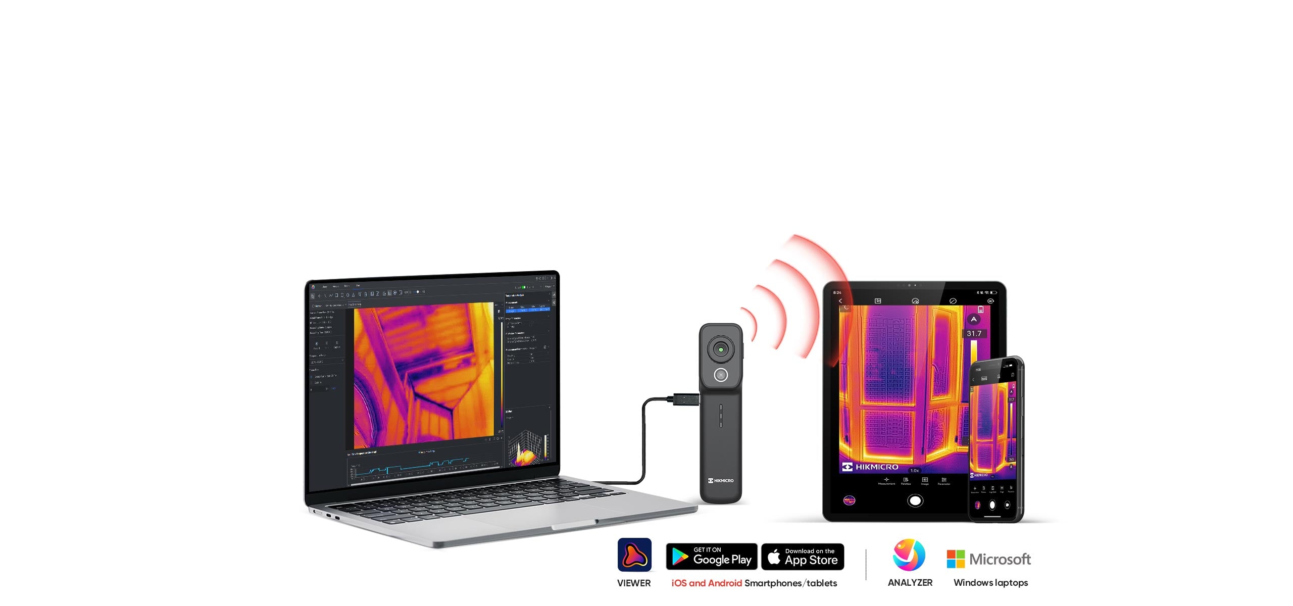 HIKMICRO MiniX Wireless Dual Wärmebildkamera - VolTech GmbH