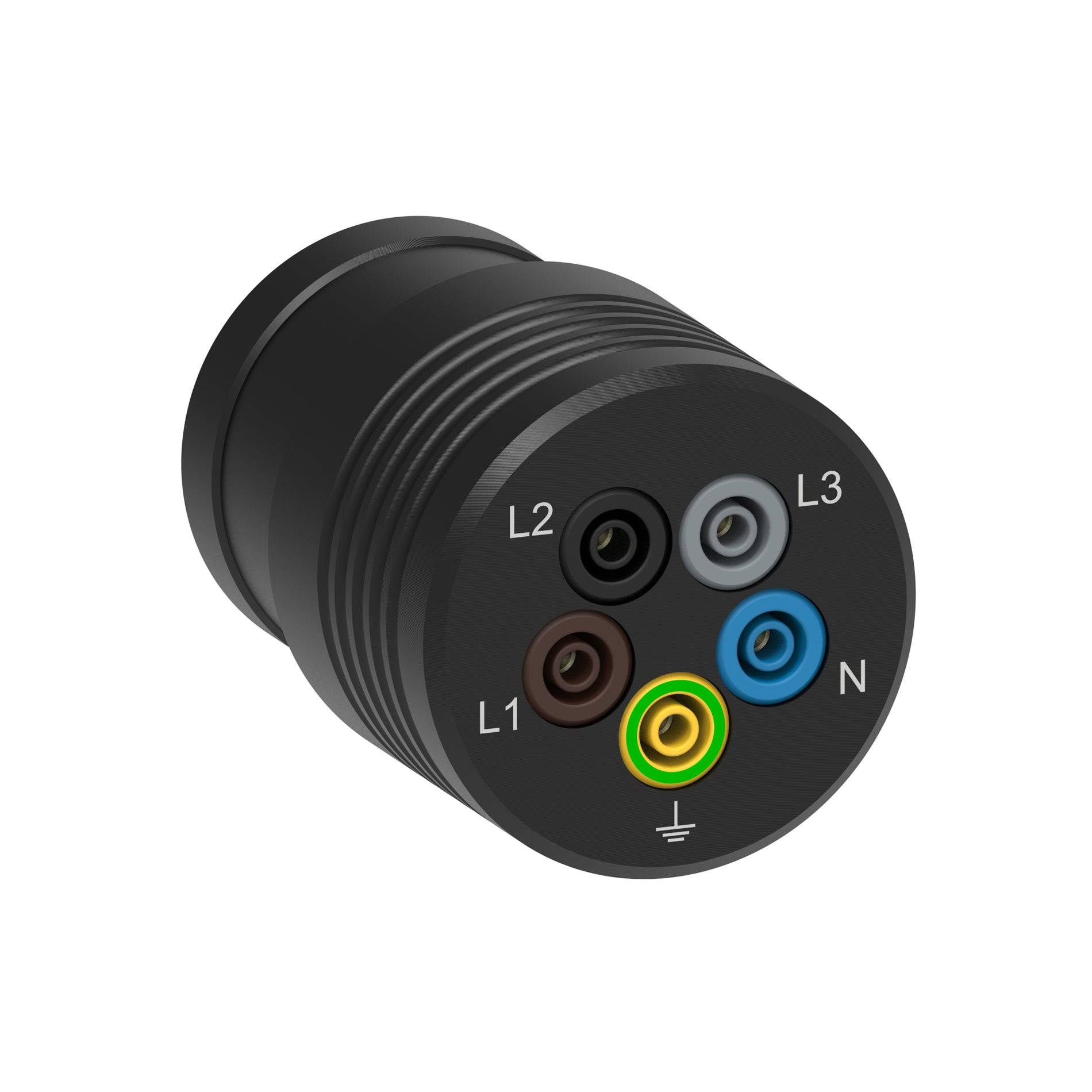 Drehstromadapter 16A-6h / Fünf Ø4mm Sicherheitsbuchsen - VolTech GmbH